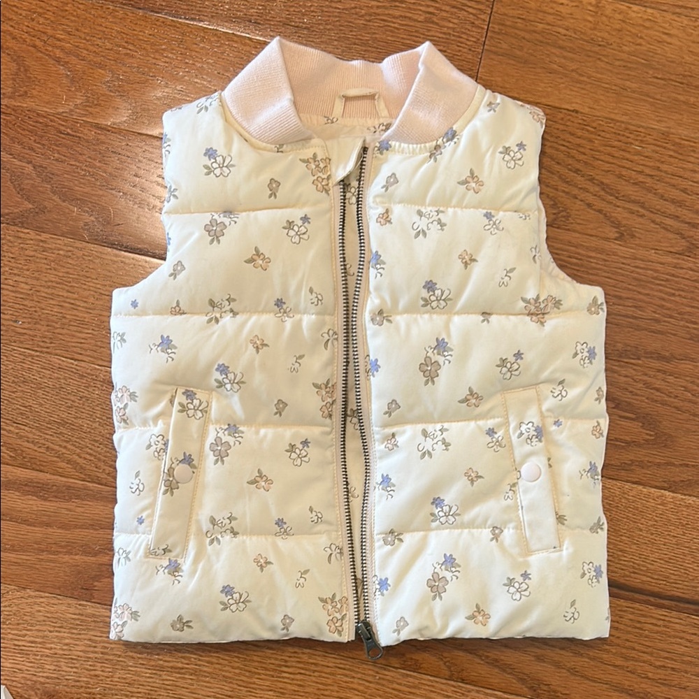 Jamie Kay floral Puffer Vest with Zipper 2T